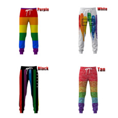 rainbow, trousers, joggerspant, gay