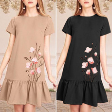 short sleeve dress, plus size dress, Dress, short sleeves