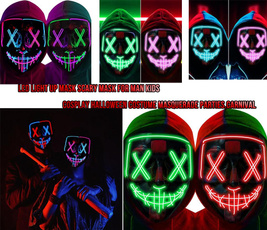 scary, Cosplay, ledlightupmask, lights