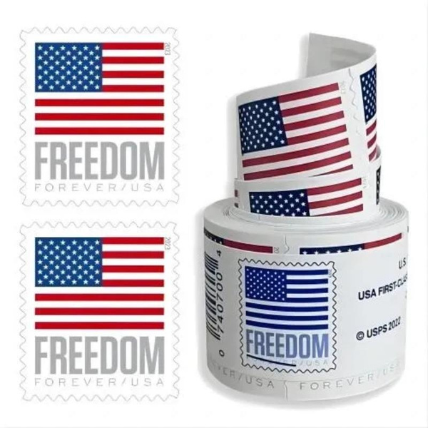 2019 2023 1 Coil of 100 PCS U.S. Flag Forever Stamps USPS First Class Postage Stamps Flag