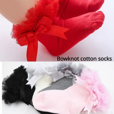 bowknot, Cotton, girlssockswithlace, babysock