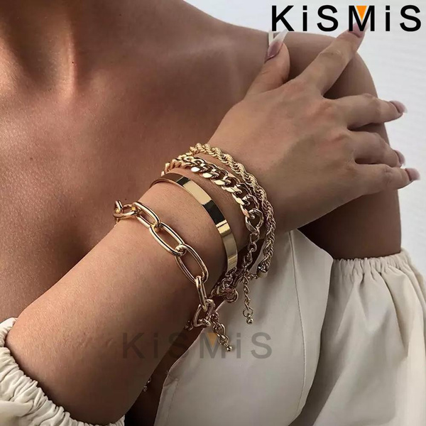 Boho Cuban Chain Bangle main image 1