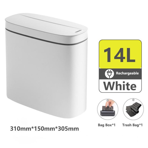 Smart Sensor Garbage Bin Kitchen Bathroom Toilet Trash Can Best Automatic  Induction Waterproof Bin With Lid Rechargeable Smart Sensor Trash Can Waste  Bins 14L