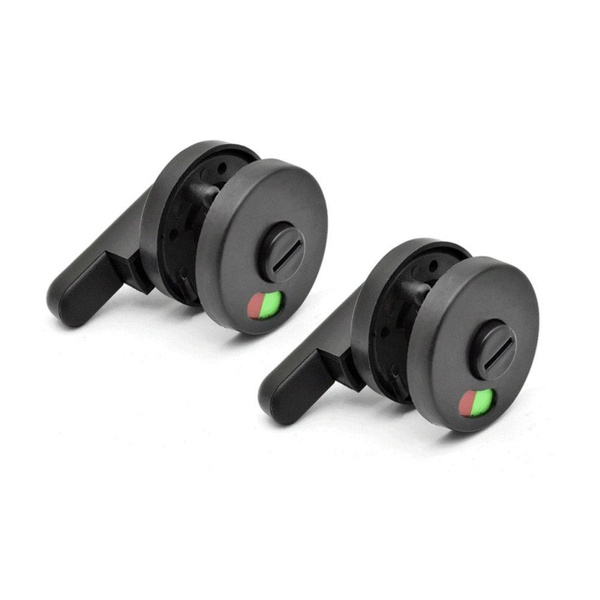Catch Bathroom Door Lock Public Black Plastic Toilet Lock Partition