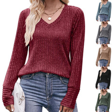 Tops & Tees, Plus Size, knitted sweater, Long Sleeve