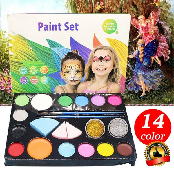 Professional Face Paint kits Sensitive Skin Face Painting set for Kids  Stencils