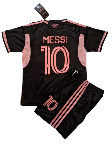 Kid's football soccer uniform Inter Miami MESSI 10 black | Wish