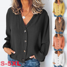 blouse, sleeve v-neck, Plus Size, Tops & Blouses