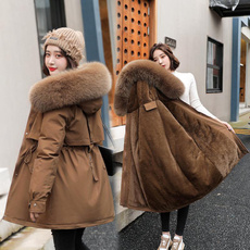 womensplushandthickoversizedcottonclothe, Winter, midlengthversion, Coat