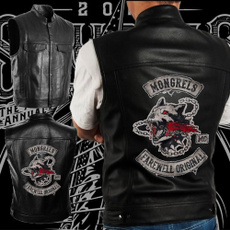 wolfleatherjacket, motorcyclejacket, Vest, Fashion