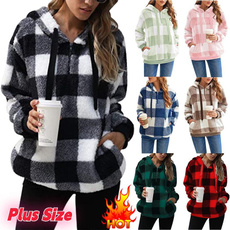 Fleece, Plus Size, Sleeve, pullover sweater