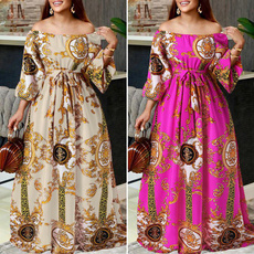 long sleeve dress, floralprintdres, Long Sleeve, plus size dress