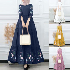 dressesforwomen, Floral, muslimdres, plus size dress