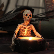 Candleholders, lights, Skeleton, skull