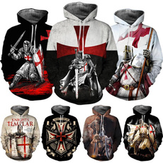 3D hoodies, knightstemplar, Sleeve, Long Sleeve