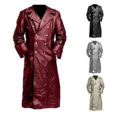 Vintage, Fashion, leathertrenchcoat, longleatherjacket