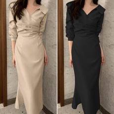 dressesforwomen, office dress, Sleeve, slimwaistdres