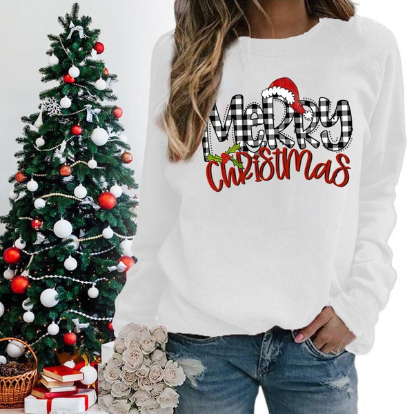  Womens Christmas Sweatshirt,Christmas Sweater Fashion
