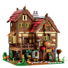 building, Boy, Toy, Medieval