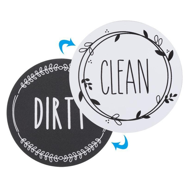 1/2Pcs Cleaning Signs Clean Tips Magnetic Fridge Sticker Clean Dirty ...