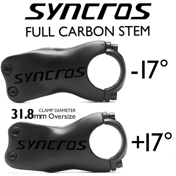 SYNCROS Full Carbon Bicycle Stem Angle 6/17 Degree Clamp31.8*70120mm