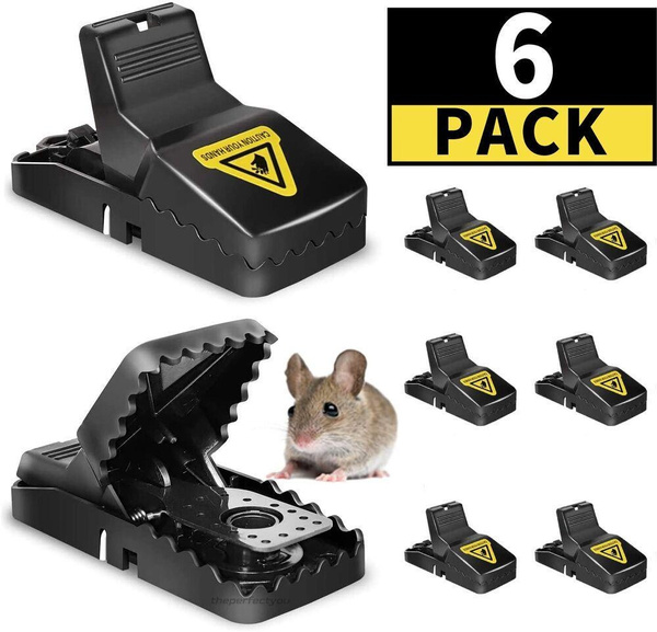 6Pcs Mouse Traps Rat Mice Rodent Killer Snap Trap Reusable Heavy Duty ...