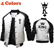 Stand Collar, Casual Jackets, Slim Fit, King