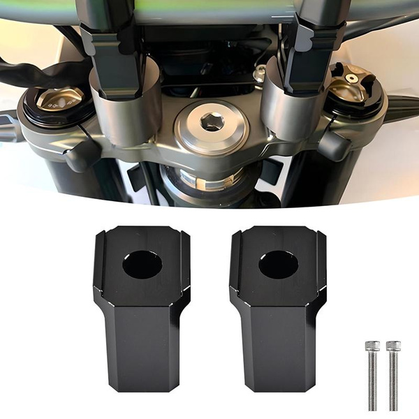 1Pair 38mm Motorcycle Bar Risers Handlebar Riser Black Aluminum For Sur