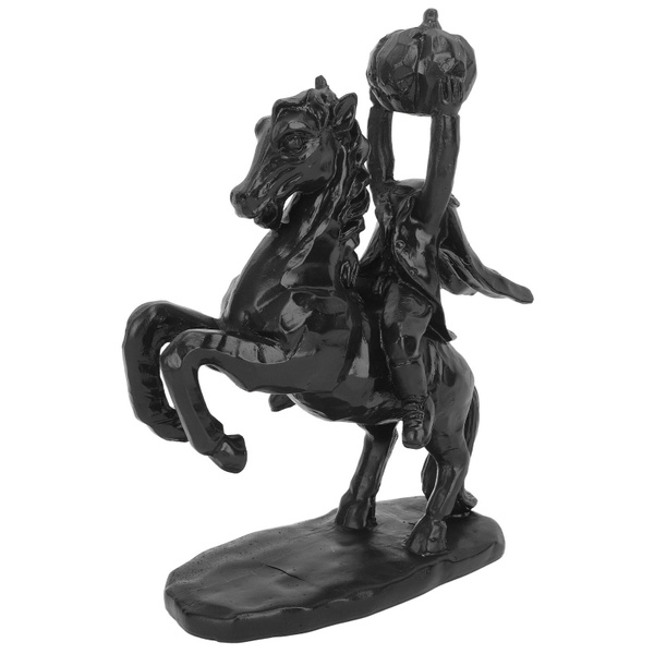 Headless Horseman Statue With Pumpkin Resin Horror Headless Horseman