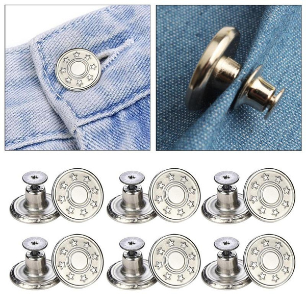 Bottone Per Jeans In Nichel Rosso, Rivetto In Metallo Senza Cuciture, Riparazione Fai Da Te Per Jeans E Accessorio Alla Moda, 17 Mm - Italia - Foto 3