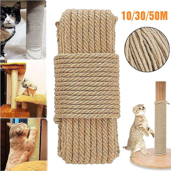 10/30/50M Sisal Rope Cat Tree Climbing Frames DIY Scratching Post Toys