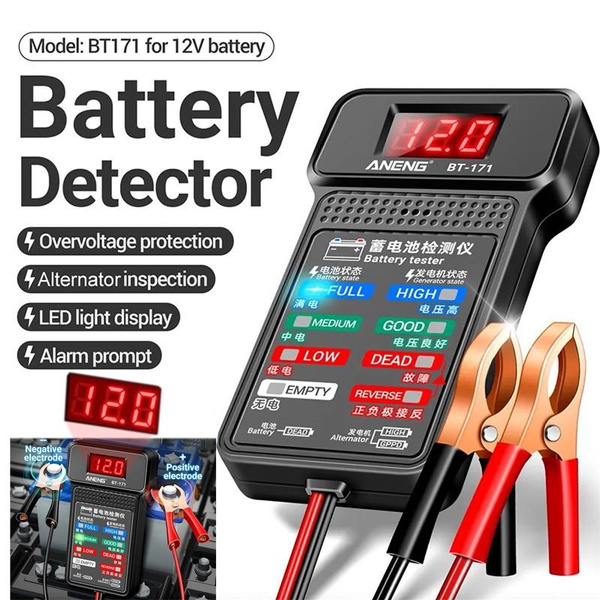 thumbnail image 2 of EDIAG 12V Car Battery Tester Automotive Alternator Checker With LCD Display & Longer Wires – Check Charging System & Starting Power 2 of 3