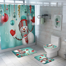 snowman, Rugs & Carpets, Mats, bathroomcurtain