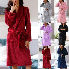 gowns, Fleece, femalesleepwear, Winter