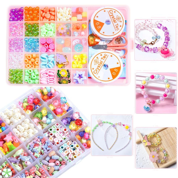 DIY Bead Jewelry Making Kit for Kids Girl Toys Beads for Jewelry Making  Bracelet Making Kit