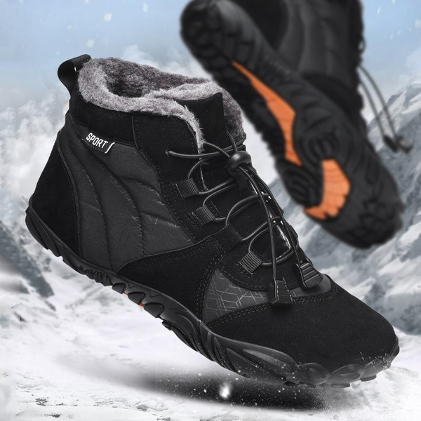 New Winter Booties Men Snow BareFoot Casual Shoes Outdoor Waterproof ...