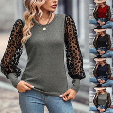 Plus size top, Lace, Long Sleeve, womens top