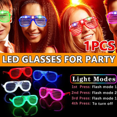 party, transparentglasse, lights, led