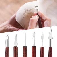 12-61pcs Clay Tools Sculpting Kit Sculpt Smoothing Wax Carving Pottery  Ceramic Polymer Shapers Modeling Carved Ceramic DIY Tool
