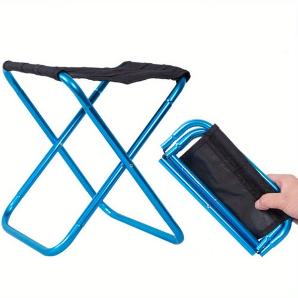 Outdoor Aluminium Alloy Portable Folding Picnic Camping Stool MIni Storage Fishing Chair