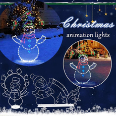 snowballactivity, Outdoor, snowmanlightdecoration, christmaslightstring