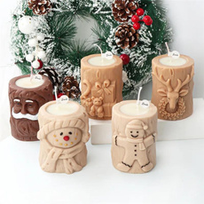 snowman, elk, stump, Christmas