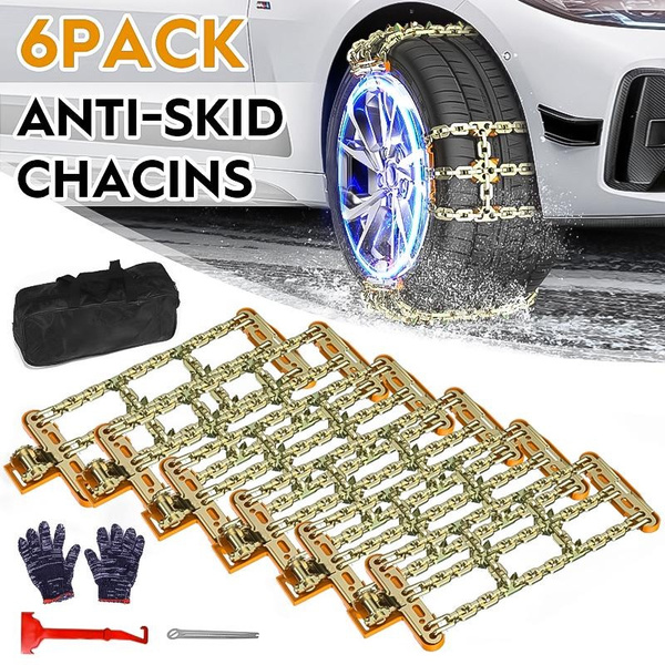 6 Car Tyre Snow Chain General Emergency Chain Car Wheel Tyre Snow