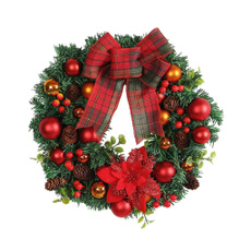 bowknot, berrie, Door, Christmas