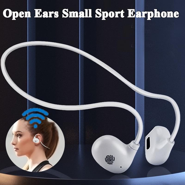 Open Ear Bluetooth Headphones Stereo Sound Clear Call Air-Conduction Wireless Charging Case LED Digital Display Ear Hook Wireless Earbuds With Microphone Waterproof Earphones For Sport Workout Running