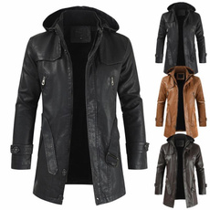 Large Size, PU, leather, Coat
