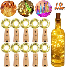 Copper, led, ledwinebottlecork, Garland