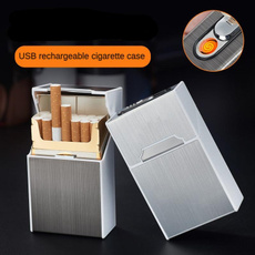 cigarettecaselighter, metalcigarettecase, rechargeablecigarettecaselighter, cigarettecase