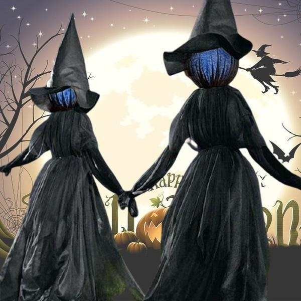 Halloween Decorations - Outdoor Halloween Witches， Large Light Up ...