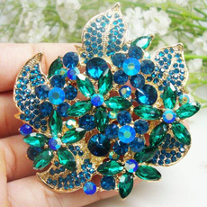 Blues, Flowers, Jewelry, Pins